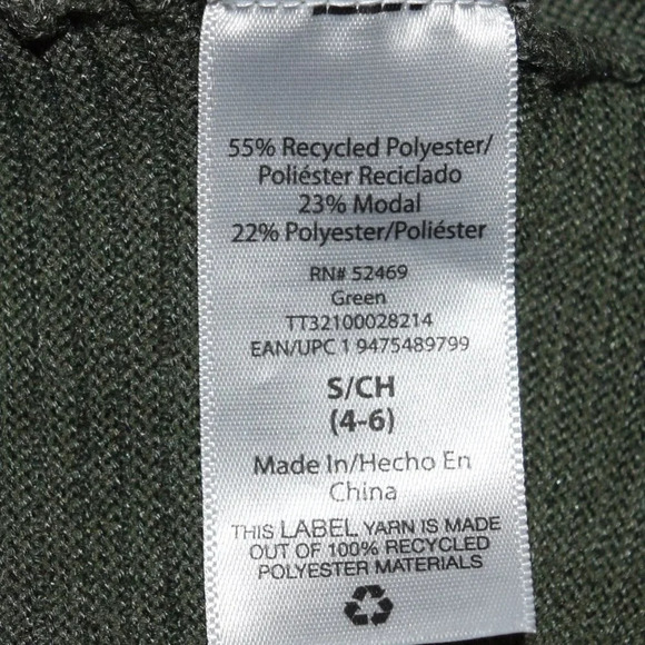 TIME & TRU Women's Green Open Cardigan Size S 4/6 - Picture 4 of 4